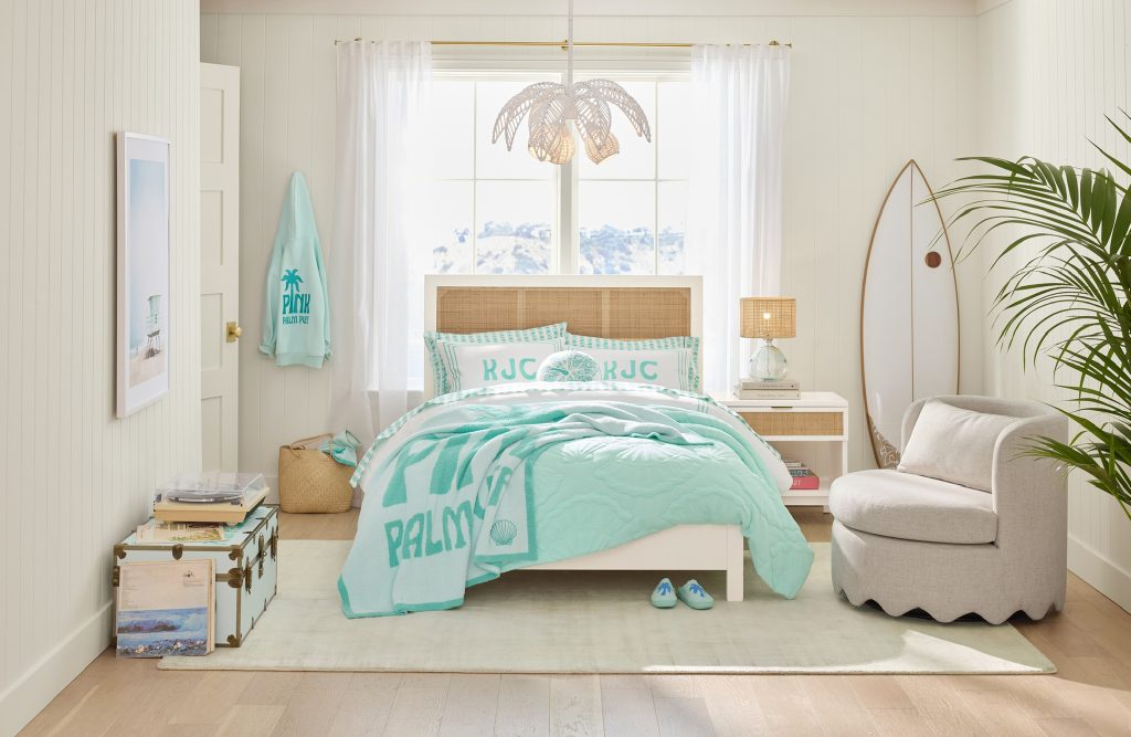 Pink Palm Puff x Pottery Barn Teen - Fashion Trendsetter