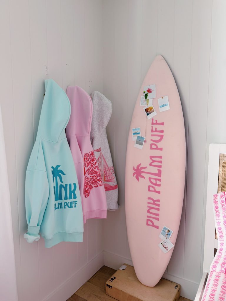 Pink Palm Puff x Pottery Barn Teen