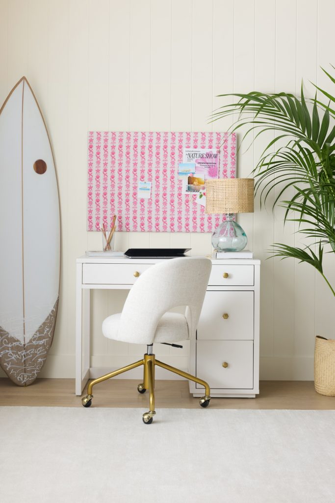 Pink Palm Puff x Pottery Barn Teen