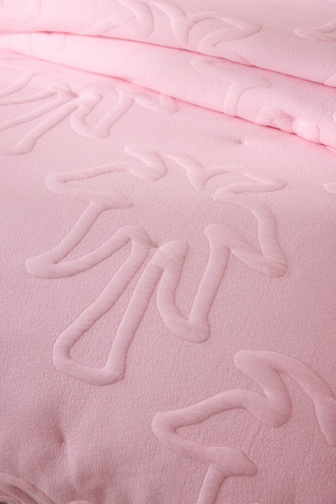 Pink Palm Puff x Pottery Barn Teen
