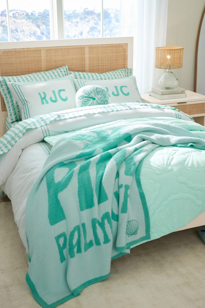 Pink Palm Puff x Pottery Barn Teen