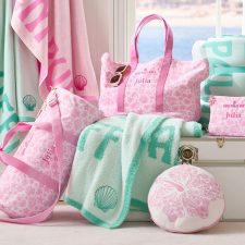 Pink Palm Puff x Pottery Barn Teen