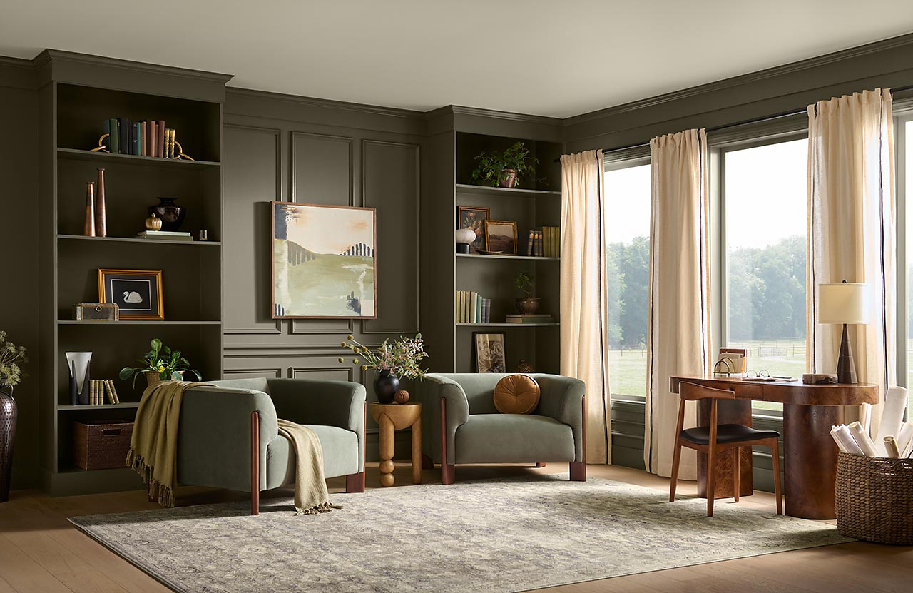 BEHR® 2027 Color of the Year: Grounded (T27-01). Image courtesy of BEHR®
