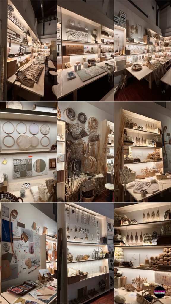 Homo Faber 2026 exhibition spaces followed this sequence: 1. A Language of Hands 2. An Index of Artisans 3. An Alphabet of Objects 4. A Library of Lungs 5. A Full Moon Rising 6. A Rooted Ascent 7. An Atelier Alive 8. An Infinite Birdsong 9. A Great Turning 10. A Luminous Ark 11. A Feast of Light 12. A Rainbow of Forms 13. A Place for Workshops 14. Twenty Silent Songs 15. Come Home Again Venice