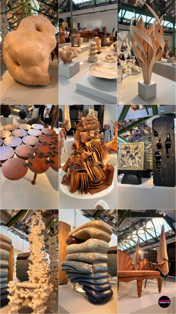 A Rooted Ascent brought woodworkers and weavers into the exhibition itself, allowing visitors to see how organic materials become part of their creative practices.