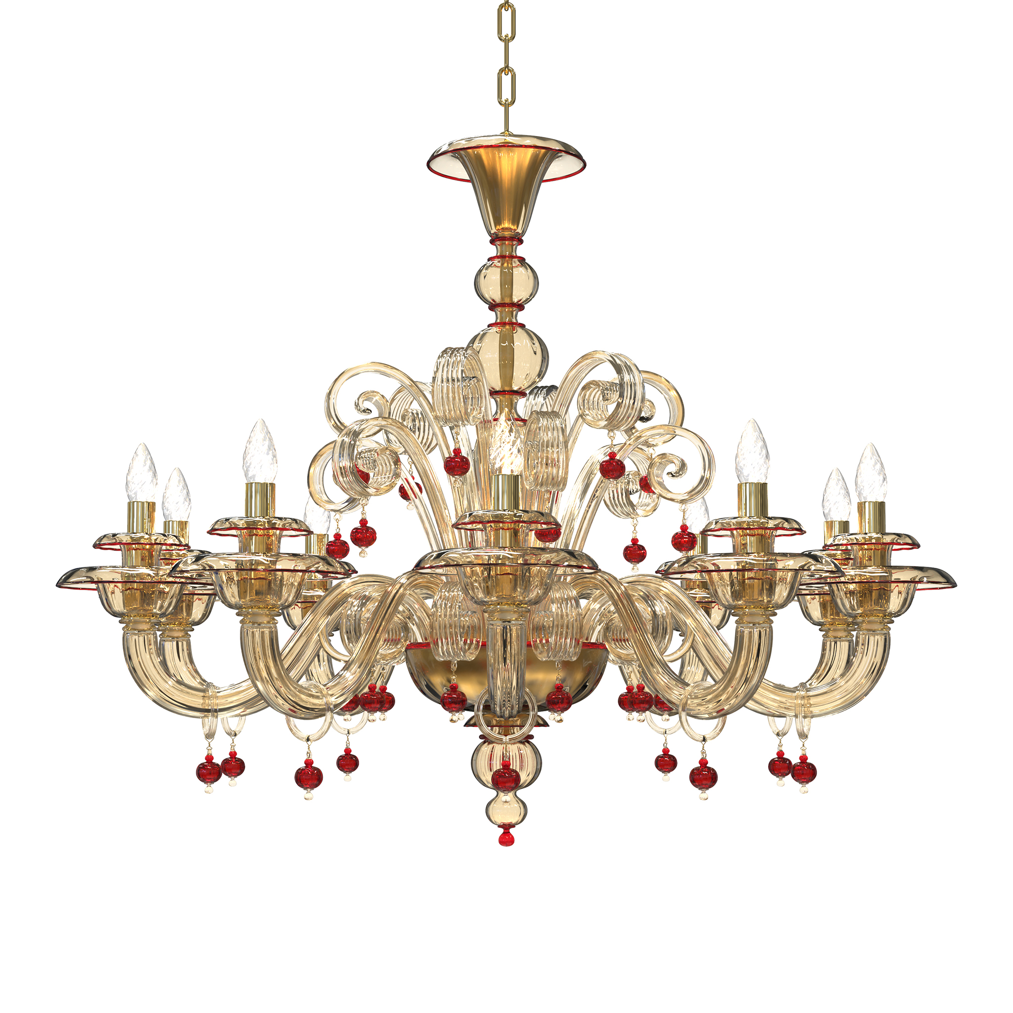 PIUMATI Murano Glass Lighting - VESPUCCI Chandelier
